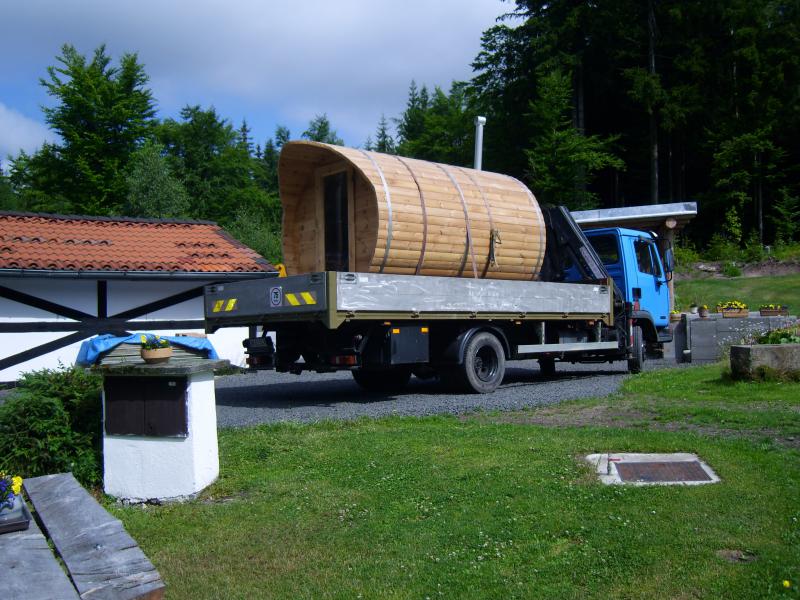 Fewo.cz 11.7.2014 haben wir für unsere Gäste neue Sauna aus Holz gekaufen